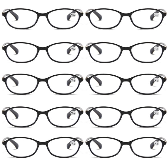 10 Pairs Womens Ladies Blue Light Blocking Reading Glasses Computer Gaming Readers +1.75