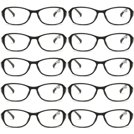 10 Pairs Womens Ladies Blue Light Blocking Reading Glasses Readers for Reading Paper work +2.25