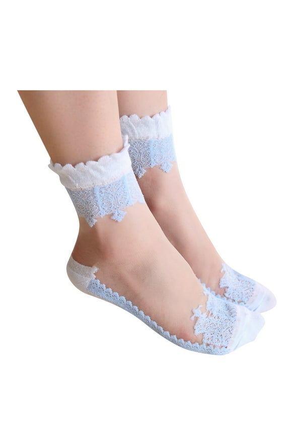 10 Pairs Womens Socks Fashion Casual Invisible Long Lace Sexy Breathable Socks
