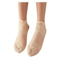 thumbnail image 1 of 10 Pairs Womens Socks Fashion Lace Soft Elastic Transparent Sheer Ankle Slippers Socks, 1 of 7