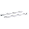 thumbnail image 1 of 10 Pairs of White 12" Epoxy Coated Euro Roller Drawer Slides 3/4 Extension, 55lb Capacity, 1 of 4