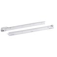 thumbnail image 1 of 10 Pairs of 18" 3/4 Extension Self Closing Euro Roller Slide, 55 lbs Capacity, White Epoxy Coated Finish, 1 of 4