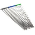 thumbnail image 1 of 10 Pairs of 36cm Long Stainless Steel Straight Single Pointed Knitting Needles Crochet Hooks - 2.0mm to 7.0mm (Silver), 1 of 6