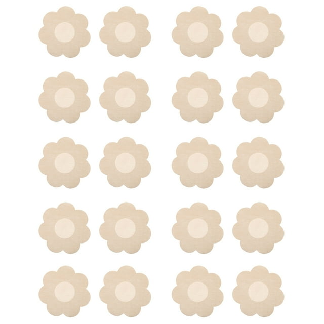 10 Pairs of Disposable Nipples Covers Anticonvex Sticker Silk Cloth