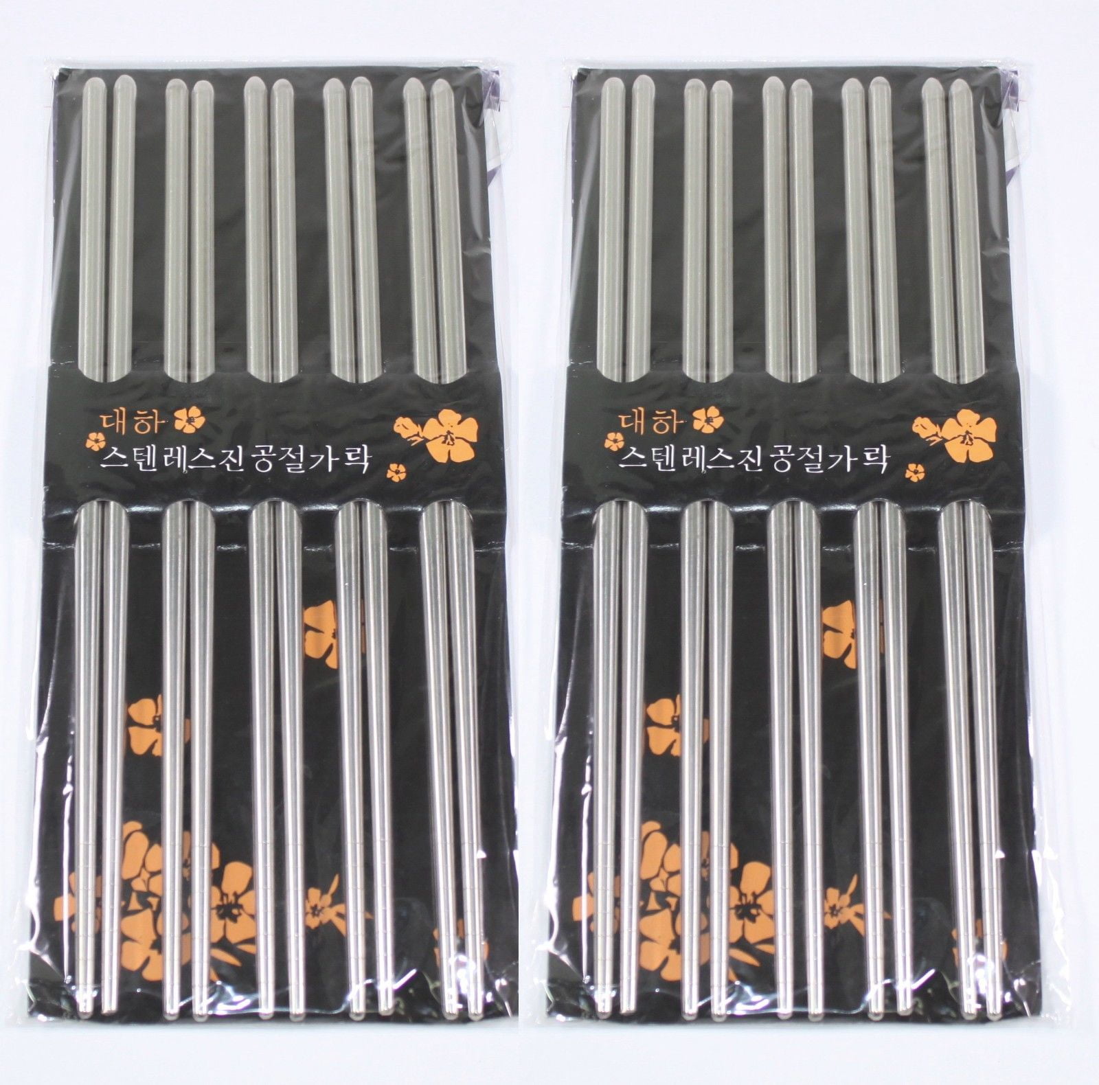 10 Pairs of Silver Stainless Steel Chopsticks D13422 1 Walmart