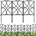 thumbnail image 1 of 10 Panels 24in(H)×10ft(L) D rative Garden Fences and Borders for Dogs No Dig Metal Fence Panel Garden Edging Border for Animal Barrier Fencing for Flower Beds Yard Patio, 1 of 6