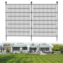 10 Panels Decorative Outdoor Garden Fence for Yard,29W×40H in, No Dig Decorative Fence for Outdoor,Yard, Patio,Animal Barrier Rustproof Metal Wire Panel,Temporary Dog Fence- Horizontal