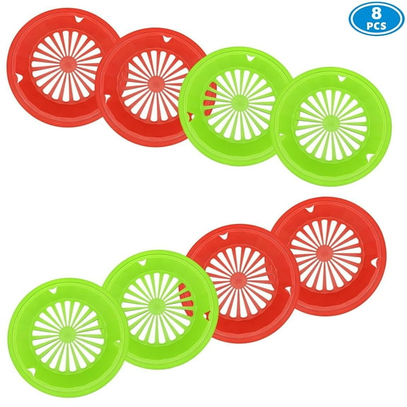 10" Paper Plate Holders Reusable & Heavy Duty, 8 Count Plastic Paper Plate Dispenser for 9" Party Plates, Picnic Supplies, 2 Assorted Colors