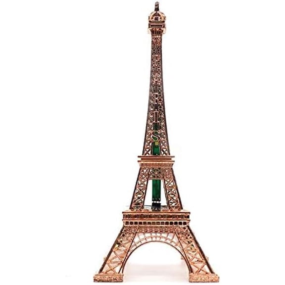 10" Paris Eiffel Tower Model LED Luminous Eiffel Tower Model Figurine Decoration Creative Home Metal Model Eiffel Tower Statue Decor Craft Gift