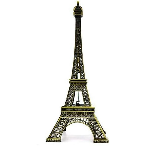 10" Paris Eiffel Tower Model LED Luminous Eiffel Tower Model Figurine Decoration Creative Home Metal Model Eiffel Tower Statue Decor Craft Gift