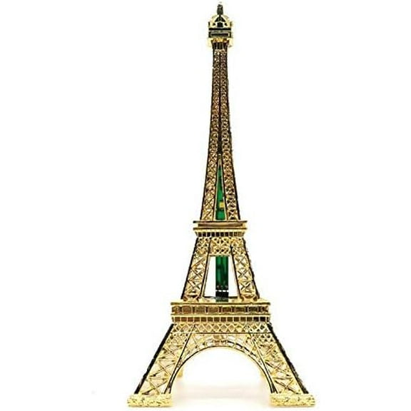 10" Paris Eiffel Tower Model LED Luminous Eiffel Tower Model Figurine Decoration Creative Home Metal Model Eiffel Tower Statue Decor Craft Gift