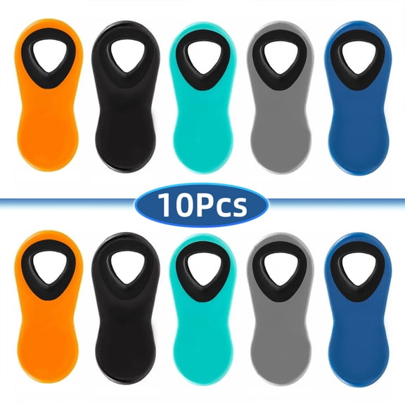 Deally Chip Clips Bag Clips Magnetic Bread Bag Food Package with Silicone Textured Mouth, 10 Pieces in 5 Colors