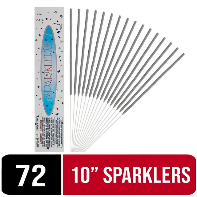 10" Party Sparklers - Ideal for Weddings, Birthdays, Celebrations & More - 72 Count