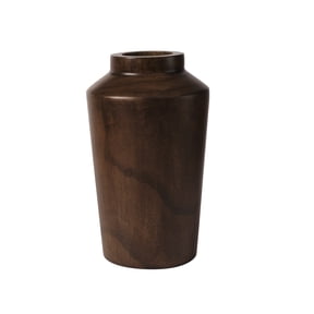 Better Homes & Gardens Brown 10" Paulownia Wood Angular Tall Vase