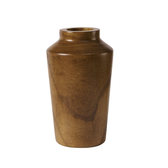 Better Homes & Gardens Natural 10" Paulownia Wood Angular Tall Vase