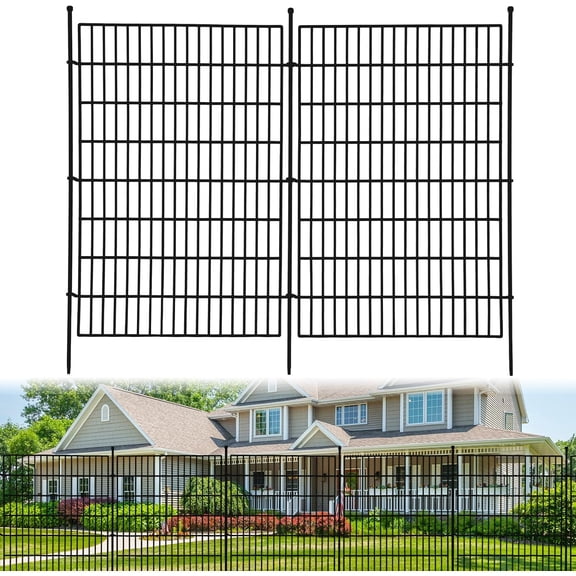 10 Pc 40 Inx24 Ft Horizontal Garden Fence No Dig Animal Barrier Rustproof Metal Dog Fence