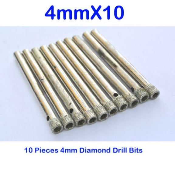 10 Pc 4mm emery Coated Drill Bits Set Cutter Tool Glass Granite Tile