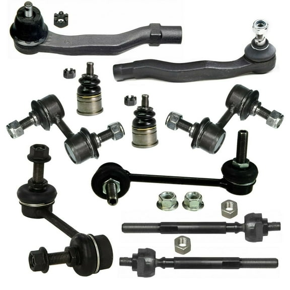 10 Pc Front & Rear Sway Bar Stabilizer Links + Inner & Outer Tie Rod Ends + Lower Ball Joints