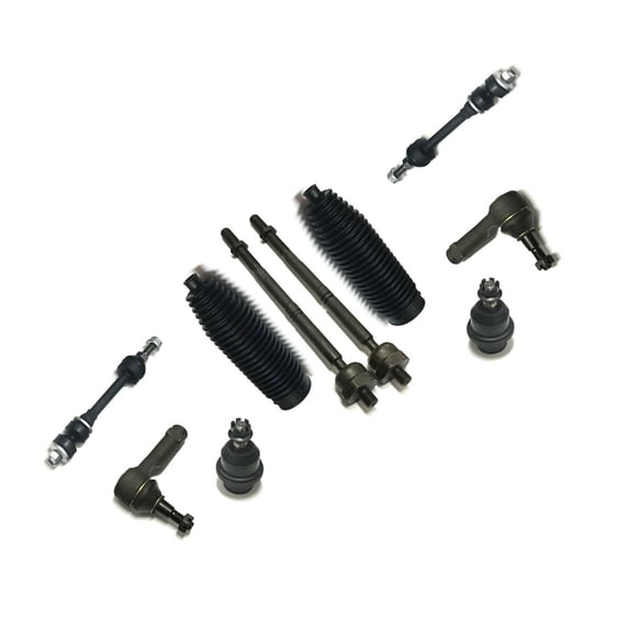 10 Pc Front Suspension Kit Inner & Outer Tie Rod Ends Lower Ball Joints Sway Bar End Links Rack & Pinion Bellows Fits select: 2005-2008 FORD F150, 2006-2008 LINCOLN MARK LT