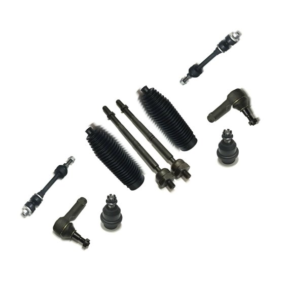 10 Pc Front Suspension Kit Inner & Outer Tie Rod Ends Lower Ball Joints Sway Bar End Links Rack & Pinion Bellows Fits select: 2005-2008 FORD F150, 2006-2008 LINCOLN MARK LT