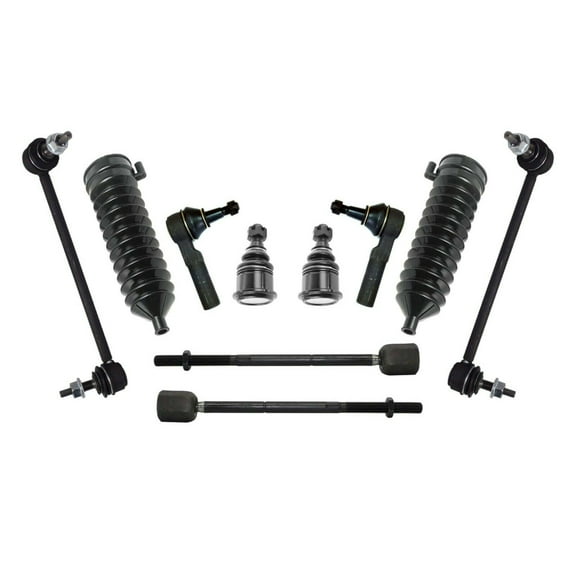 10 Pc Front Suspension Kit Inner and Outer Tie Rod Ends Sway Bar Links Passenger & Driver Side Lower Ball Joints and Steering Gear Bellows Fits select: 1996-2007 FORD TAURUS, 1996-2005 MERCURY SABLE