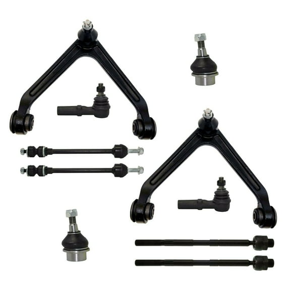 10 Pc Front Suspension for 4X4 / 4WD Control Arm & Ball Joints Sway Bars Tie Rod Ends Inner Outer Fits select: 2002-2005 DODGE RAM 1500