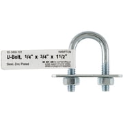 10 Pc, Hampton 1/4 In. X 3/4 In. W X 1-1/2 In. L Coarse Zinc-Plated Steel U-Bolt