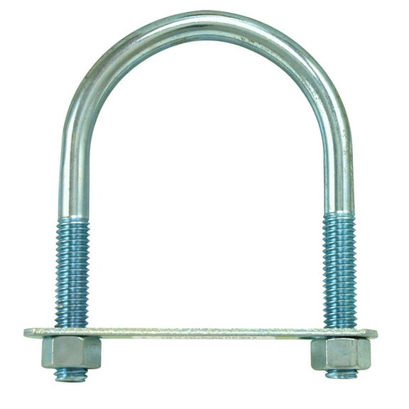 10 Pc, Hampton 3/8 In. X 2-1/2 In. W X 3-5/8 In. L Coarse Zinc-Plated Steel U-Bolt