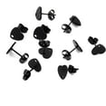 thumbnail image 1 of 10 Pc Heart Shape Stud Earrings Black Stainless Steel Everyday Illusion Jewelry Trendy Simple Earrings for Women Valentine's Day Birthday Festival Elegant Jewelry Gifts, 1 of 3
