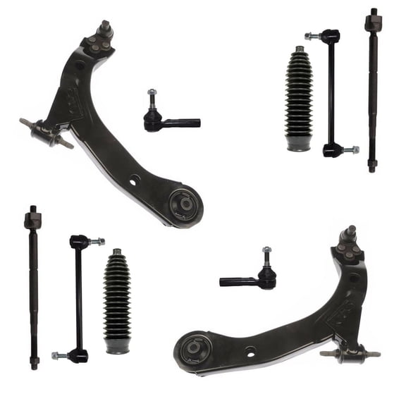 10 Pc Lower Control Arms with Ball Joints Tie Rod Ends Sway Bars 9.86 Inch Center to Center Suspension Kit Fits select: 2005-2010 CHEVROLET COBALT, 2006-2011 CHEVROLET HHR