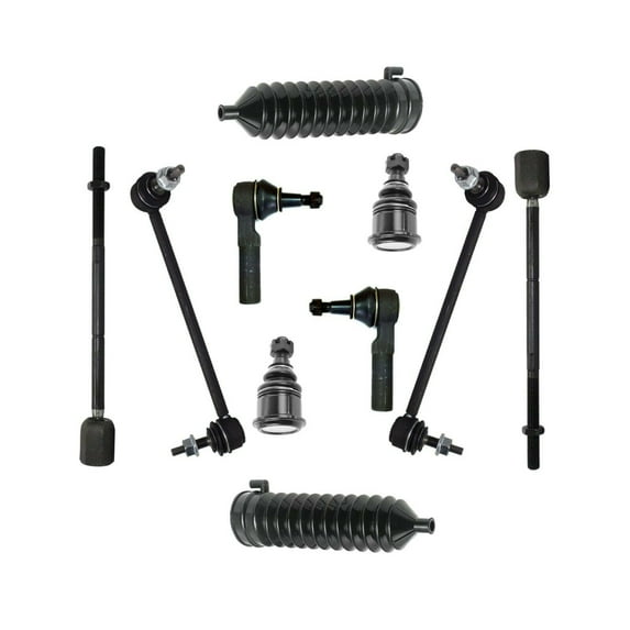 10 Pc New Suspension Kit Front Sway Bar Links Left & Right Side Bellow Boots Tie Rod End & Ball Joints Fits select: 1996-2007 FORD TAURUS, 1996-2005 MERCURY SABLE