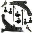 thumbnail image 1 of 10 Pc New Suspension Lower Control Arms Tie Rod Ends Ball Joints Sway Bar Links Fits select: 1996-2002 TOYOTA COROLLA, 1 of 11