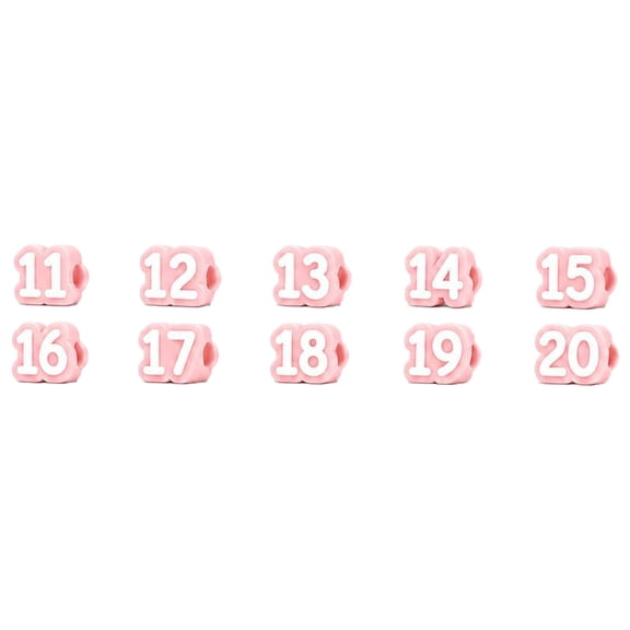 10 Pc Numbered Pencil Toppers, Pencils Tracking Markers, 11-20 Numbered Silicone Pencil Covers, 3D Printed Reusable Pencil Labels for Teachers, Pencil Tracking Caps for Office Home Organization