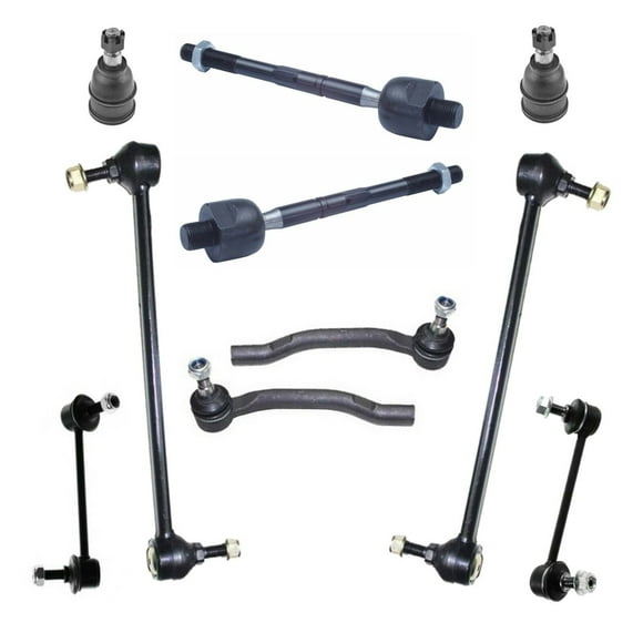 10 Pc Rear & Front Complete Suspension Tie Rod Ends Ball Joints & Sway Bars Fits select: 2003-2005 HONDA PILOT, 2001-2005 ACURA MDX