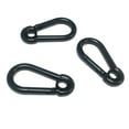 thumbnail image 1 of 10 Pc Set - Black Coated Satin Finish Spring Snap Hook Carabiner with Eyelet - 1/4", 1 of 1