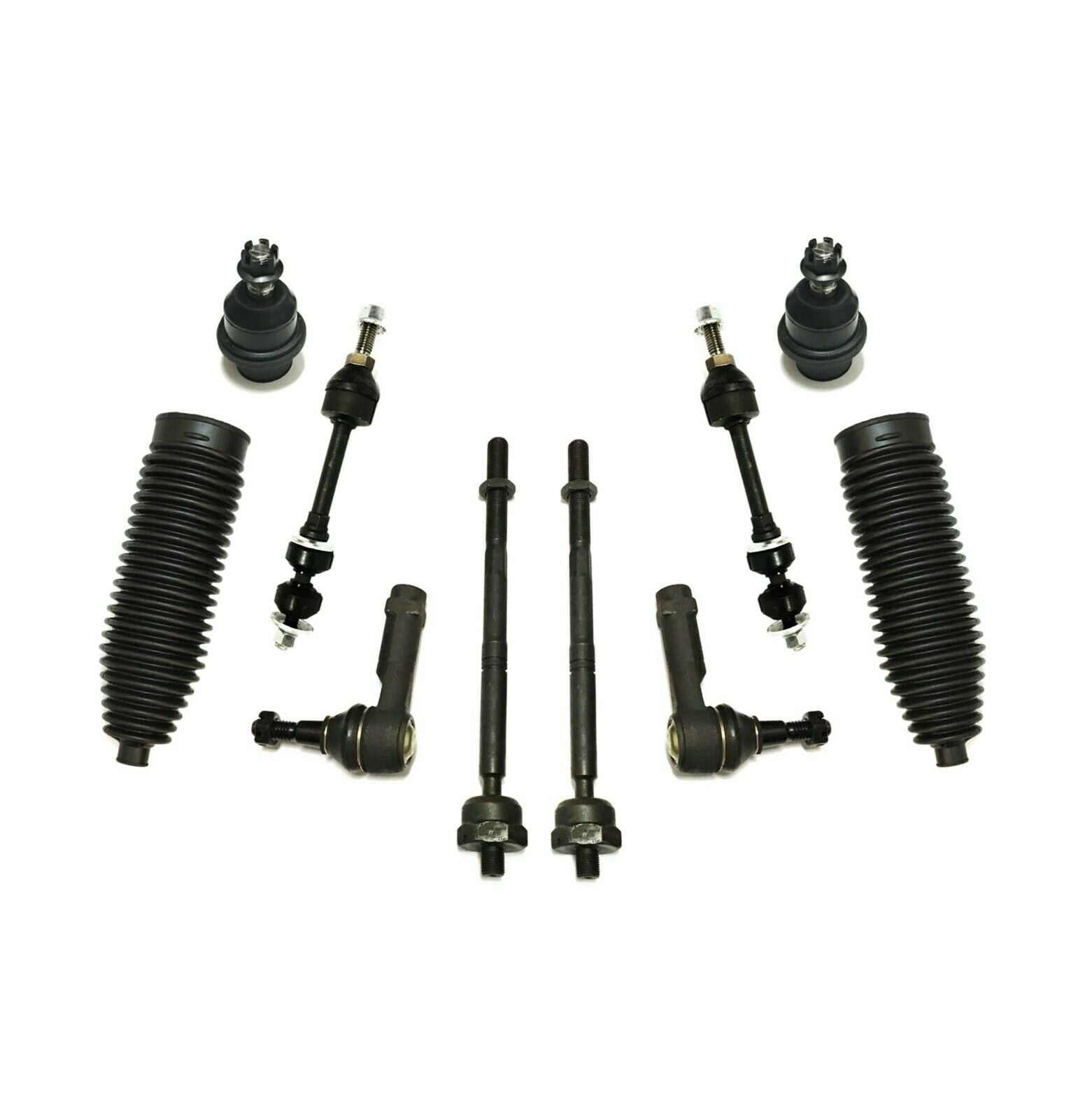 10 Pc Steering & Suspension Kit Lower Ball Joints, Sway Bar Links, Outer & Inner Tie Rod Ends with Bellow Boots Fits select: 2005-2008 FORD F150, 2006-2008 LINCOLN MARK LT