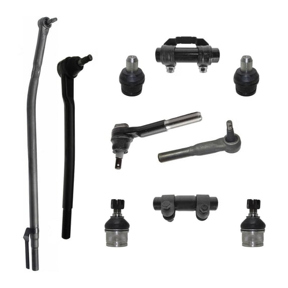 10 Pc Steering & Suspension Kit Outer Inner Tie Rod Ends Adjusting Sleeves Upper Lower Ball Joints Fits select: 1999-2004 FORD F250, 1999-2004 FORD F350