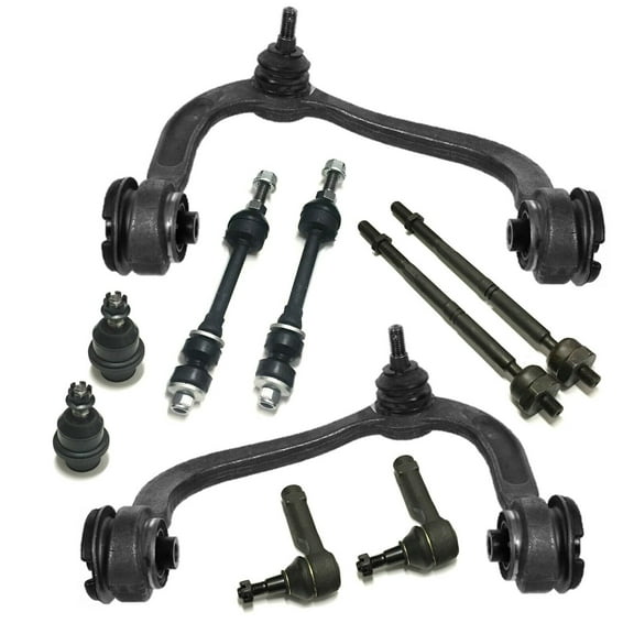 10 Pc Steering & Suspension Upper Control Arm, Sway Bar Links, Tie Rod Ends, Lower Ball Joints Compatible with 4WD Models Fits select: 2005-2008 FORD F150, 2006-2008 LINCOLN MARK LT
