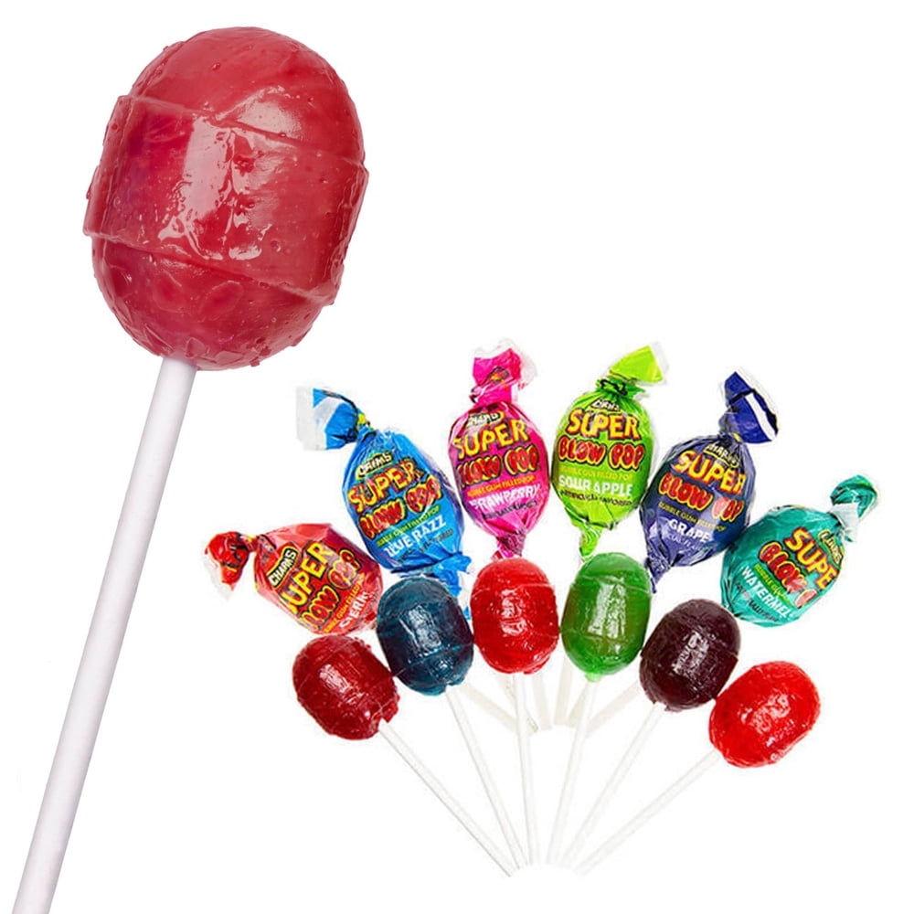 Pin Pop Candy, Assorted Flavor Individually Wrapped 24 Count Lollipops,  Fruit Flavor Suckers For Kids, Bubble Gum Pops, Pack of 1, 360g (12.69oz)
