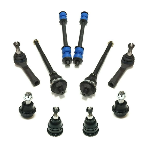 10 Pc Suspension Kit Inner & Outer Tie Rod Ends Upper & Lower Ball Joints Sway Bar End Links Fits select: 1999-2007 CHEVROLET SILVERADO, 2000-2006 CHEVROLET TAHOE