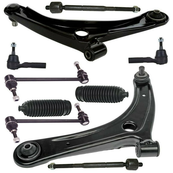 10 Pc Suspension Kit Lower Control Arm Tie Rod Ends Bellow Boots Sway Bar Links Fits select: 2007-2014 JEEP PATRIOT, 2007-2014 JEEP COMPASS