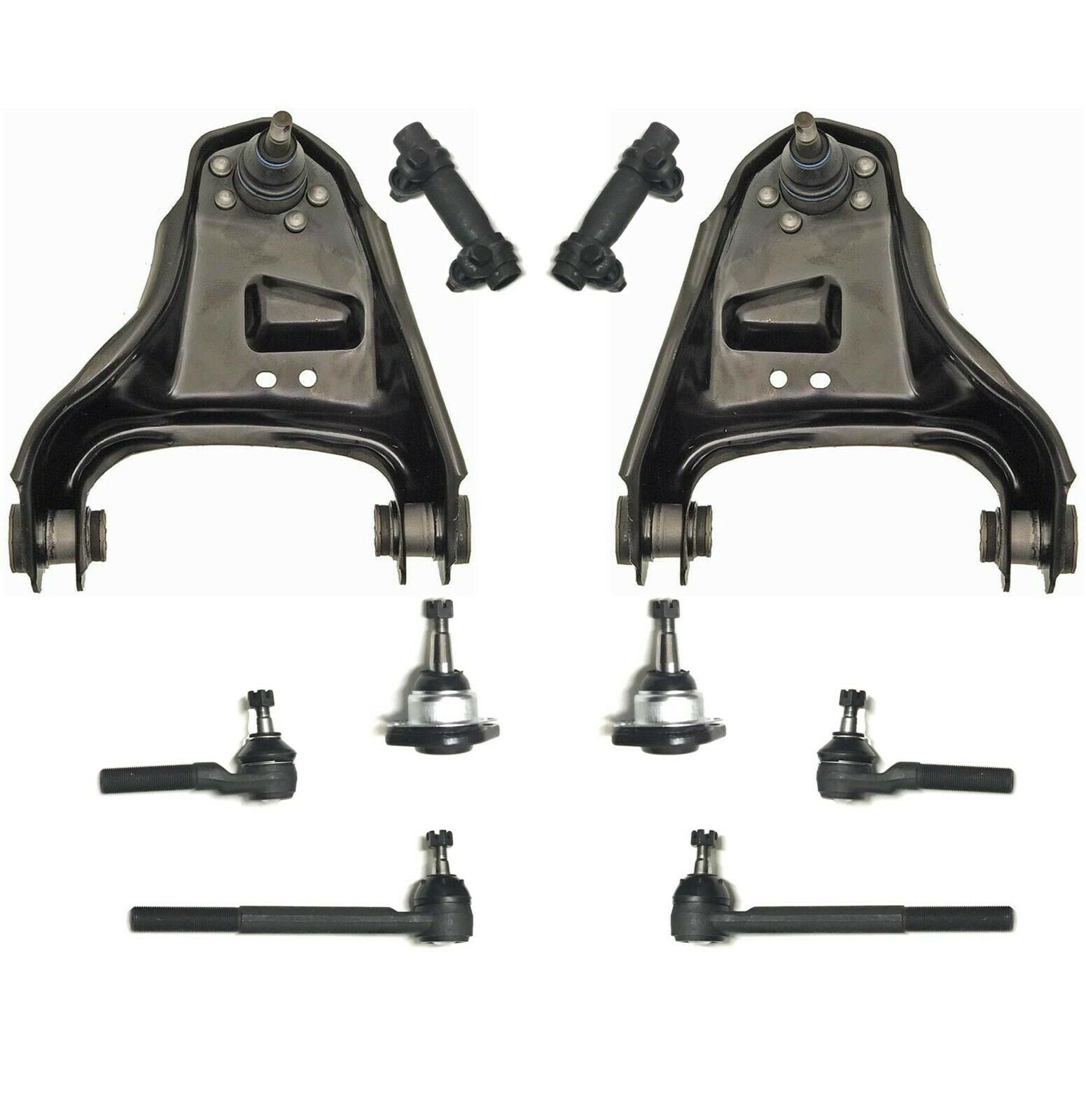 10 Pc Suspension Kit Upper Control Arms with Ball Joints Assembly Lower
