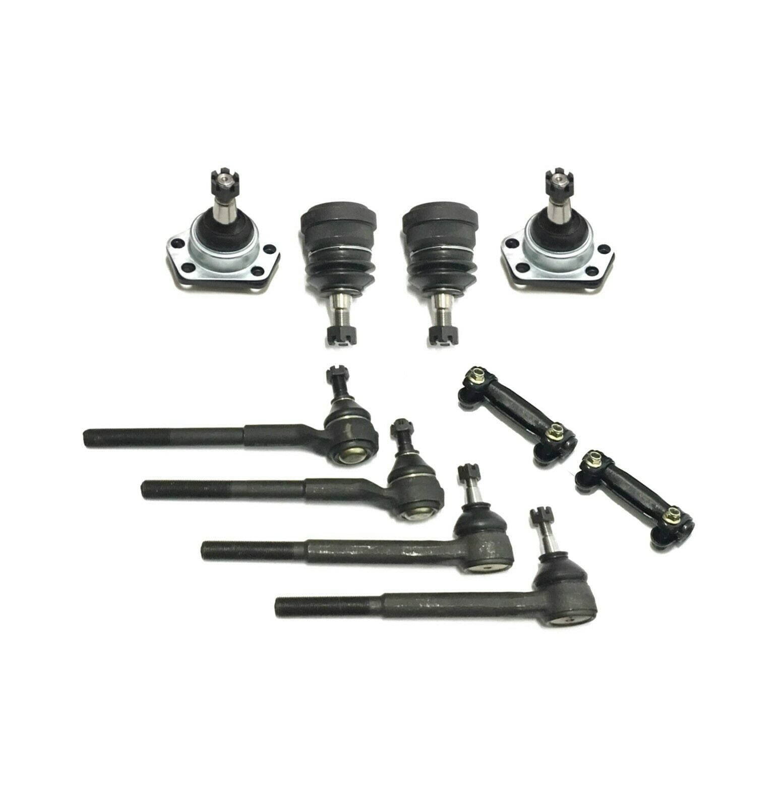 10 Pc Suspension Kit Upper & Lower Bal Joints + Outer and Inner Tie Rod
