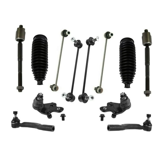 10 Pc Suspension Rear & Front Sway Bars Ball Joints Inner Outer Tie Rod Ends Kit Fits select: 2007-2011 TOYOTA CAMRY