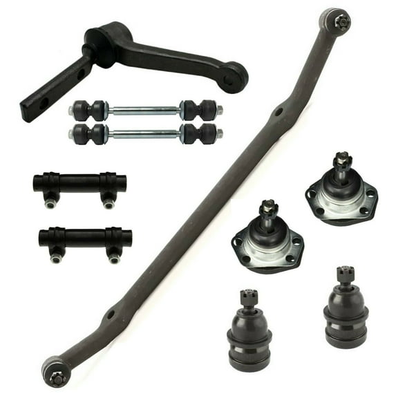 10 Pc Suspension & Steering Kit Center Link Adjusting Sleeve Upper Lower Ball Joints Idler Arm Fits select: 1978-1987 BUICK REGAL, 1978-1987 CHEVROLET MONTE CARLO