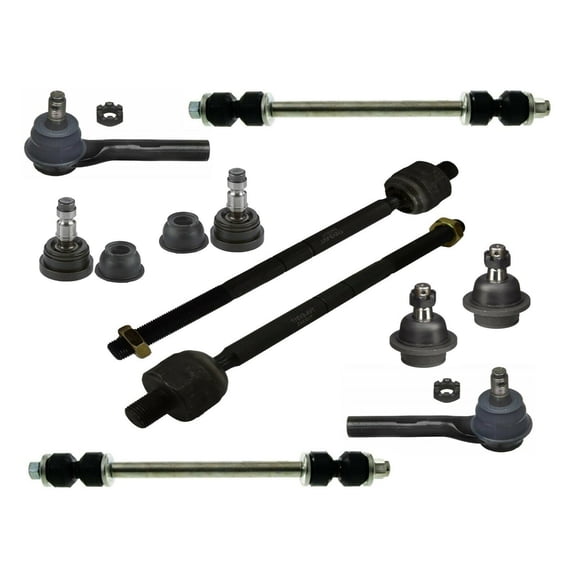 10 Pc Upper Lower Ball Joints Tie Rod Ends Sway Bar Link Fits select: 1998-2011 FORD RANGER, 1998-2001 MAZDA B2500