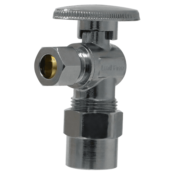 10 Pc XFITTING 1/2 Inch CPVC x 3/8 OD Compression Angle Valve, 3-3-3=10XX