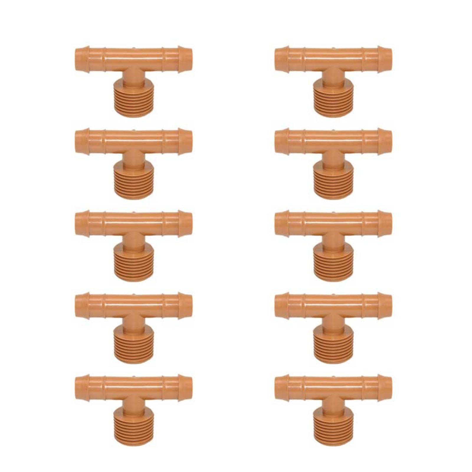 10 Pcs 1/2\" Coupling Drip Irrigation Fittings Barbed Drip Coupler tee