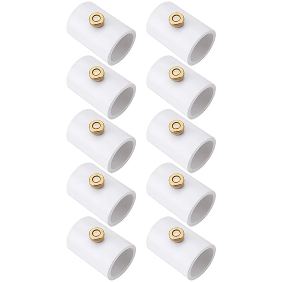 10 Pcs 1/2" PVC Misting Nozzles, Brass Atomizing Mister Replacement Nozzles for Patio Cooling, PVC Pipe Misting Nozzles, Garden Irrigation, US Standard Thread