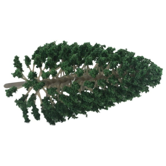 10 Pcs 1:25 Scale Green Mini Pine Tree Models, O Gauge Railroad Diorama Scenery Trees for Train Railway Layout